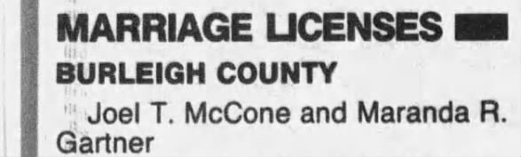Clipping from The Bismarck Tribune